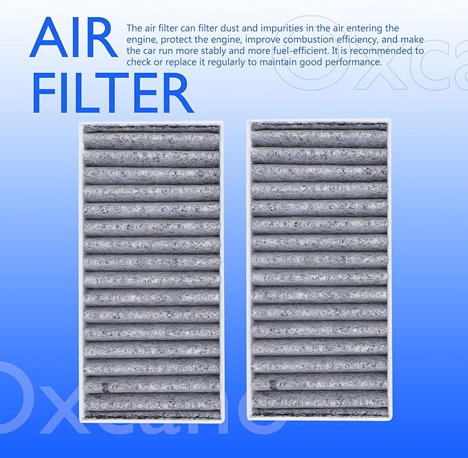 68233626AA 2 PCS Cabin Air Filter Compatible with Jeep Wrangler 2011 2012 2013 2014 2015 2016 2017, Wrangler JK 2018 3.6L 3.8L V6 Replacement for CF11777