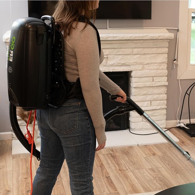 Atrix VACBP1 Ergonomic Backpack Vacuum Cleaner - 8-Quart HEPA Filter, 1400W Portable Small Vacuum for Multi-Use - Includes Attachments: 6' Hose, Blower Nozzles, Wand, Brushes