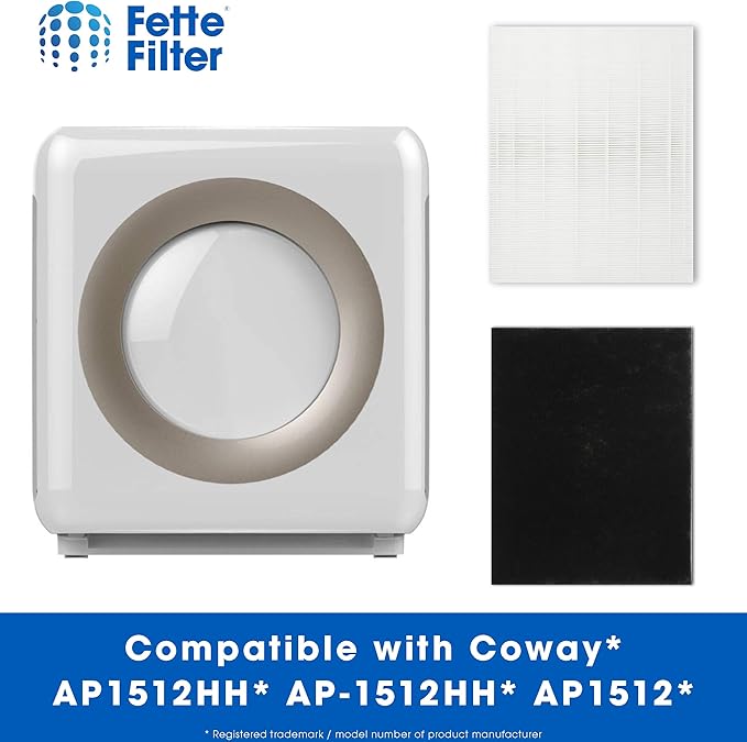 Fette Filter - 2 Hepa with 4 Pre Filter 200M / AP-1512HH Premium H13 True Hepa Filter Set Compaible with Coway AP-1512HH AP1512HH AP-1512HH-FP Airmega 200M AP-1518R 200M(W) # 3304899