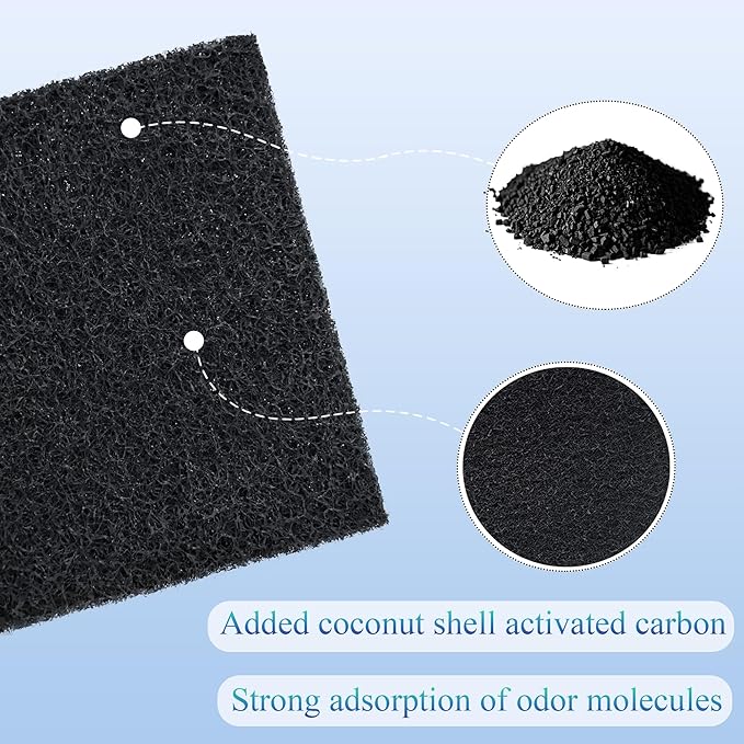 NewKe 12 Pack Activated Carbon Deodorizer for Ubbi Adult Diaper Pail, Stick-On Charcoal Odor Absorbing Filters for Adult Steel Diaper Pail for Seniors Odor Free, One Year Pack, Keep Home Fresh