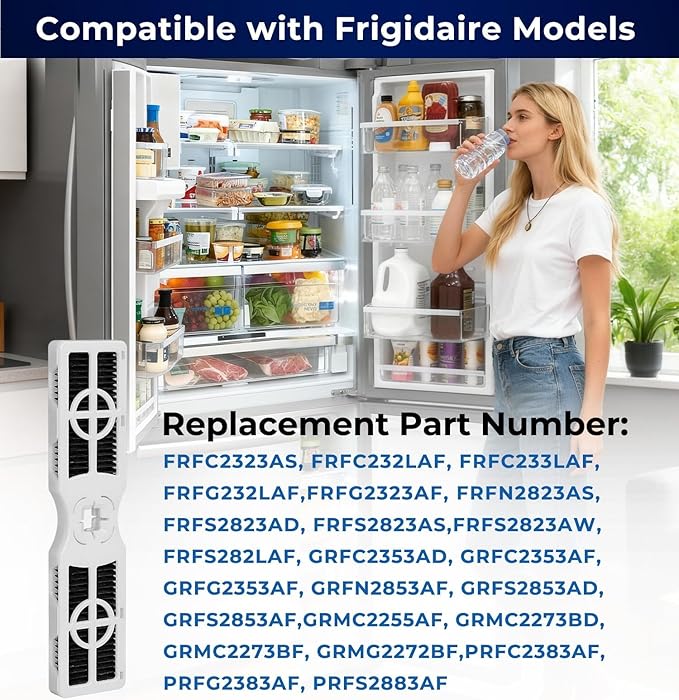 6 PACK Refrigerator Air Filter Replacement of AF-2 RAF-2 Compatible with Frigi-daire FRGPAAF2 PureAir and Elec-trolux ELXPAAF2, Replace for FRFC2323AS FRFC232LAF FRFC233LAF FRFN2823AS Fridge