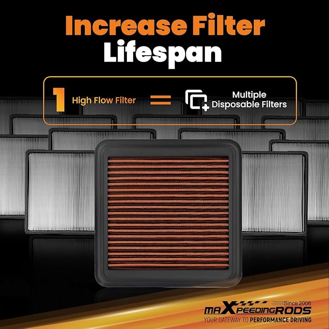 maXpeedingrods MX-2304 High Performance Engine Air Filter, Washable & Reusable Requires No Oil for Subaru WRX Forester Legacy Outback Liberty Impreza Tribeca H4/H6 1.5L 2.0L 2.5L 3.6L