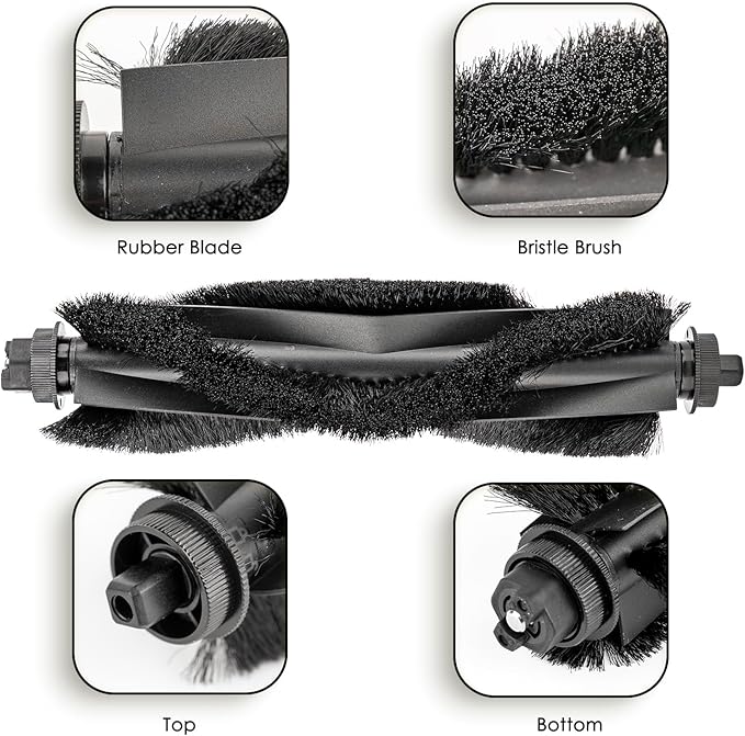 (2 Pack) L60 L50 Replacement Roller Brushes Compatible With eufy L60, L60 Hybrid, L60 SES, L50 SES, L50 Series Robot Vacuum, Main Brush Accessories Kit, Multi-Surface Brush