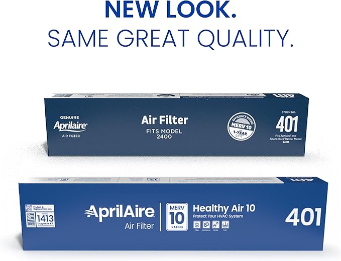 AprilAire 401 Replacement Furnace Filter for AprilAire 2400, Space-Gard 2400 Whole-House Air Purifiers - MERV 10, 16x25x6 Air Filter (Pack of 1)