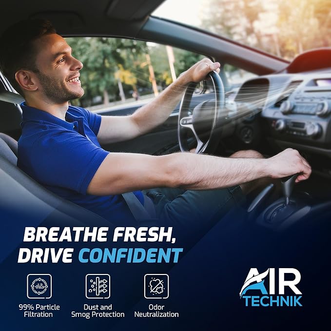 AirTechnik CF10735 Cabin Air Filter w/Activated Carbon | Fits Genesis G80 G90 GV70 GV80, Hyundai Equus, Genesis, Santa Fe/Kia K900, Stinger, Telluride (2011-2026 Select Models) - 97133-3M000