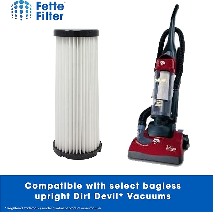 Fette Filter - Vacuum HEPA Filter Compatible with Dirt Devil F1 (F-1) Compare to Part # 3JC0280000, 3-JC0280-000 & 2JC0280000, 2-JC0280-000 (Pack of 3)