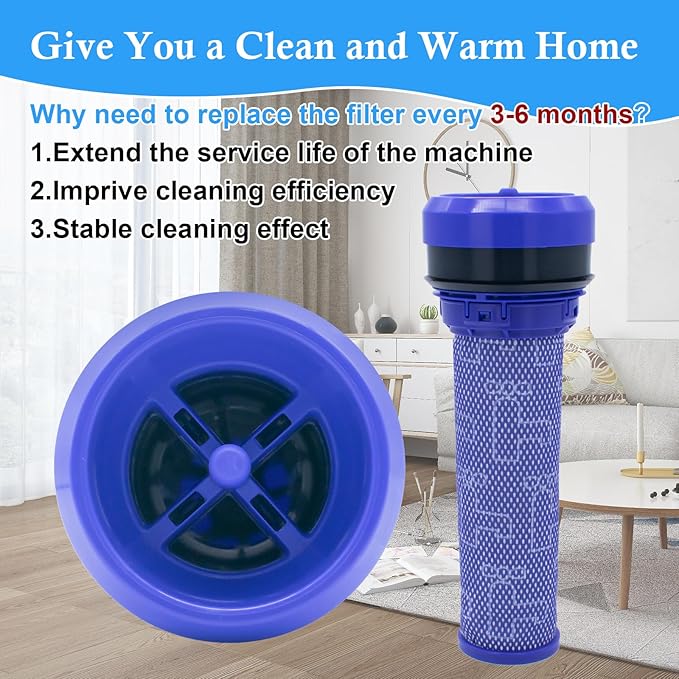 ilovelife 2pcs Premotor Filter for Dyson DC37, DC39, DC28, DC53 Series Absolute Vacuum Cleaner，Vacuums Attachment Washable HEPA Filter Replacement Part No. 923413-01