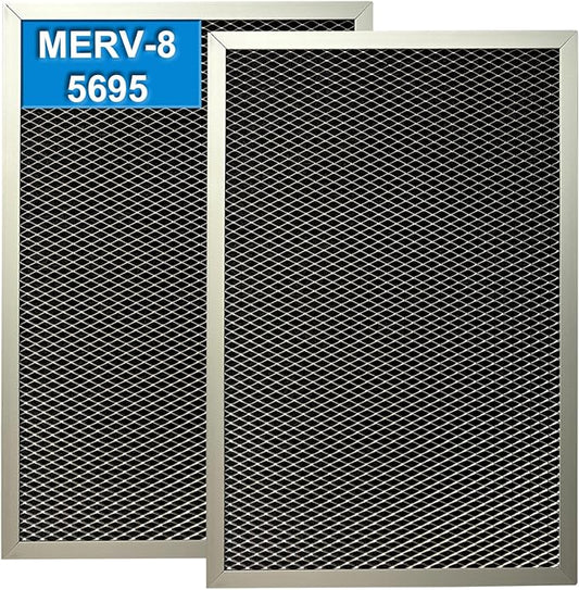 Pack of 2 Washable 5695 MERV 8 Dehumidifier Filter Replacement for AprilAire Whole-House Dehumidifiers Models 1820 and E070 Series