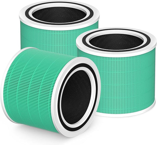 Core 200S Toxin Absorber Replacement Filter compatible with LEVOIT Core 200S and Core 200S-P Smart WiFi Air Purifier, 3-in-1 High-Efficiency Activated Carbon Filter, Core 200S-RF-TX, Green, 3 Pack