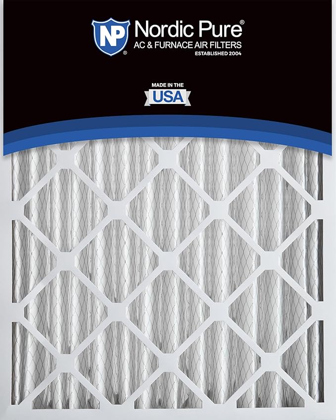 Nordic Pure 20x24x4 (Actual Size: 19 3/8 x 23 3/8 x 3 5/8) Pleated MERV 10 Air Filters 6 Pack