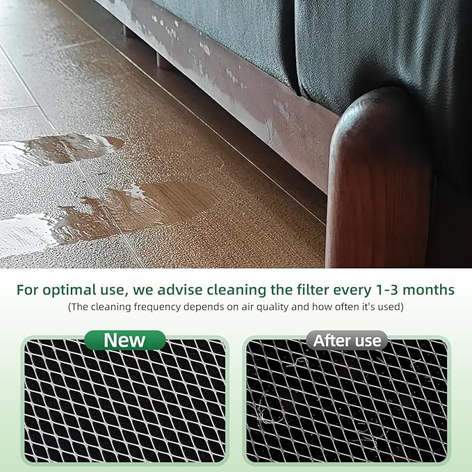 5443 Washable Dehumidifier Filter MERV 8 Compatible with Aprilaire Whole-House Dehumidifiers Models 1830 1850 1852 and Ventilation Models 8191 8192,10x12x1,2 Pack