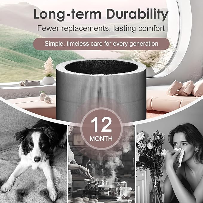 C610 Replacement Filter Z Compatible with Winix C610 Air Purifier, Compared to Part # 1712-0121-00, 3-in-1 HEPA Carbon, 2-Pack