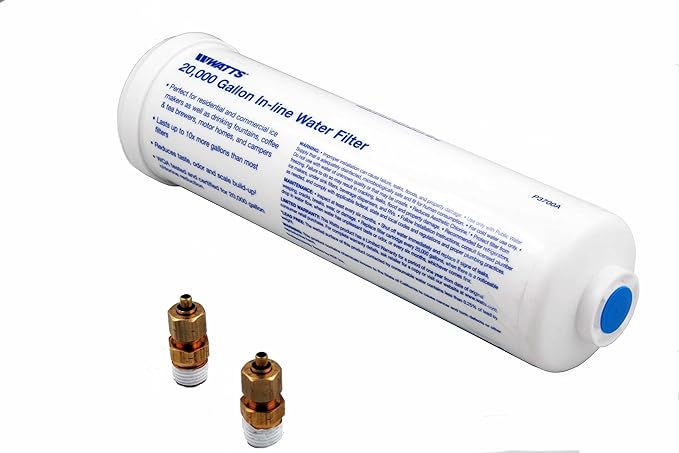 Watts Inline Water Filter + EcoPure Universal In-Line Refrigerator Filter