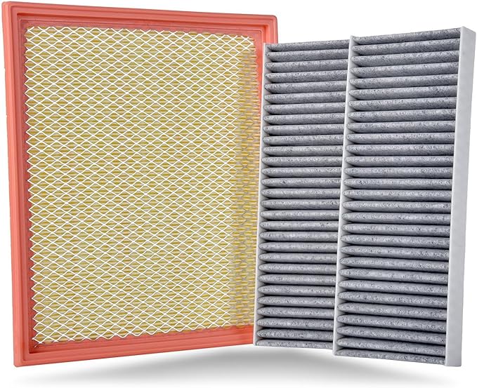 Engine & Cabin Air Filter Set for Nissan 4.0L-Xterra(2005-2015), Frontier(2005-2020), Pathfinder(2005-2012); 5.6L-Pathfinder(2008-2012); for Suzuki 4.0L-Equator(2009-2012) Replace 16546-7S000 CF10553