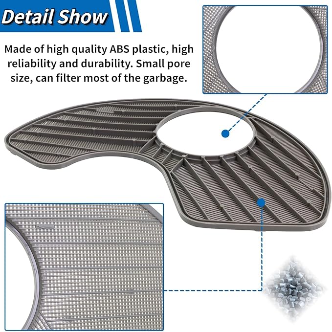 WPW10463906 Dishwasher Screen Filter Compatible with Whirlpool Kenmore KitchenAid Amana Maytag Dishwashers Replace# WPW10195360 2312301 PS11755148 AP6021820 W10195360