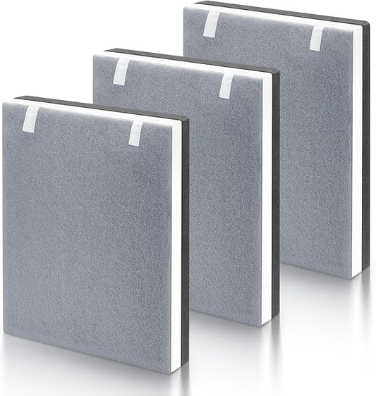 3 Pack Vital 100 Replacement Filter Compatible with LEVOIT Vital 100 Air Filter, 3-in-1 High-Efficiency Filter with Activated Carbon and Pre-Filter for Pet Dander for Home Large Room, for Vital 100-RF
