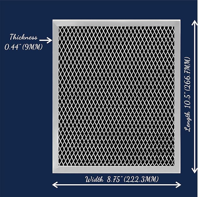 97007696 Range Hood Filter 41F Stove Vent Hood Filters for Kitchen Range Hood Filter Replacement Grease Mesh Grease & Charcoal Carbon Oven Vent Hood Filters by Size 10.5" x 8.8" 41F 10.5" x 8.75"
