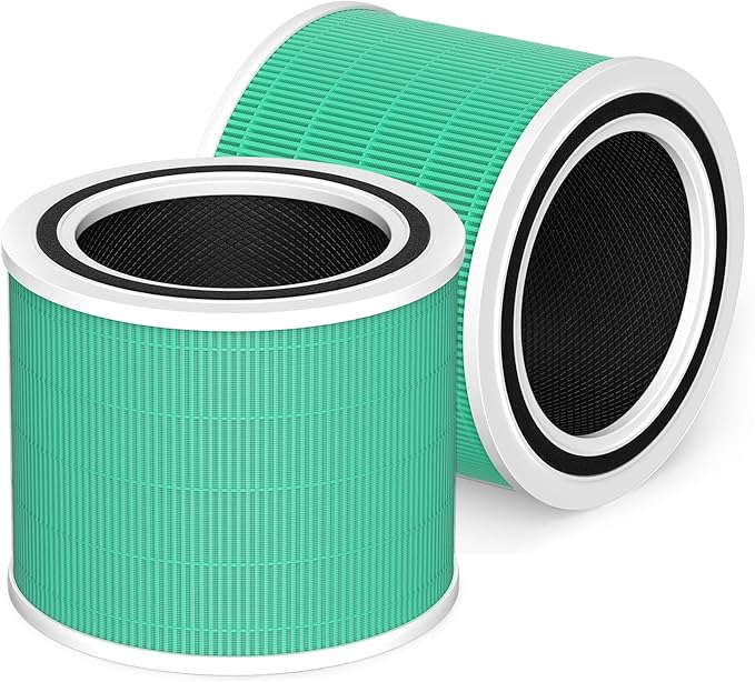 Core 200S Toxin Absorber Replacement Filter Compatible with LEVOIT Core 200S and Core 200S-P Smart WiFi Air Purifier, 3-in-1 Grade Main Filter, Core 200S-RF-TX, Green, 2 Pack