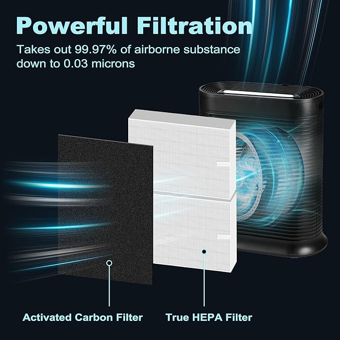 HPA200 Replacement Filters for Honeywell HRF-ARVP200, HPA200, HPA201, HA202, HPA204, HPA250 Series Air Purifiers, 4 Filter R and 8 Activated Carhebon Pre-Filters A by Funmit