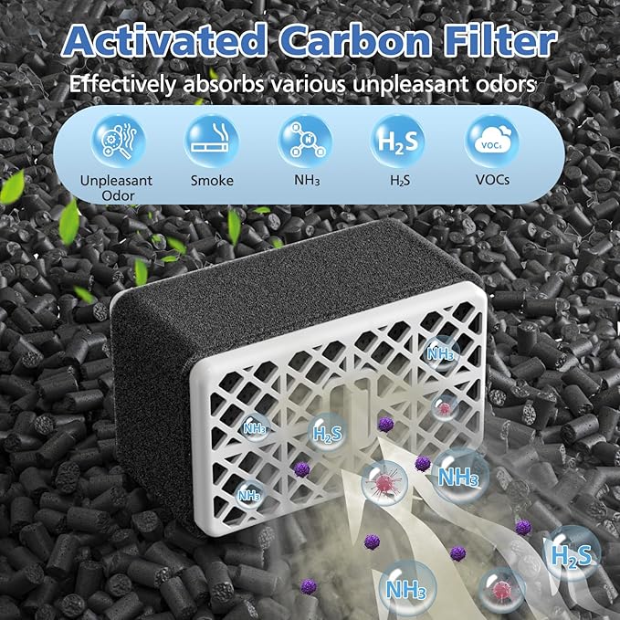 THU9476 Deodorizer Filter Compatible with TOTO Washlet S300, S350E, C100, C200, 700H, S500E, 700H, High Efficiency Deodorizing Cartridge Parts for Bathroom Toilet, 4 Pack(Not FIT for THU6474)