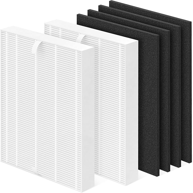 AP-1216L Filter Replacement for Coway AP-1216L Purifier, Include 2 Pack H13 True HEPA Filter and 4 Pack Activated Carbon Filter, Part # ‎AP-1216-FP