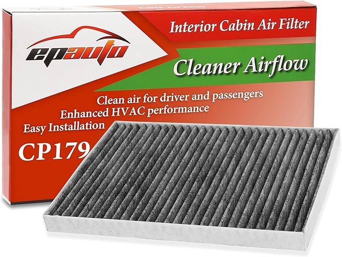 EPAuto CP179 (CF179C) Cabin Air Filter Replacement for GMC Acadia (2007-2017), Buick Enclave (2008-2017), Saturn Outlook (2007-2010), Chevrolet Traverse (2009-2017) - includes Activated Carbon