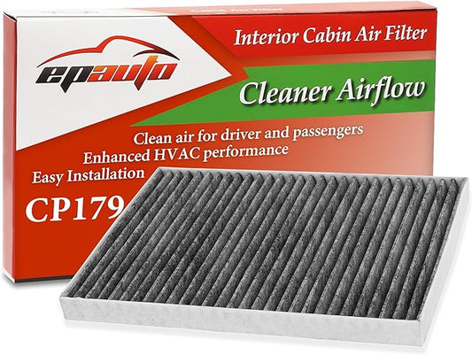 EPAuto CP179 (CF179C) Cabin Air Filter Replacement for GMC Acadia (2007-2017), Buick Enclave (2008-2017), Saturn Outlook (2007-2010), Chevrolet Traverse (2009-2017) - includes Activated Carbon