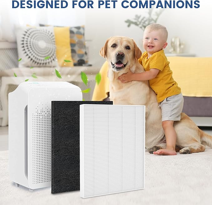 10 Pack C545 Replacement Filter S Compatible with Winix C545 Air Purifier, H13 True HEPA Filter S Only, Part number 1712-0096-00 and 2522-0058-00, 2 H13 True HEPA & 8 Activated Carbon Filters