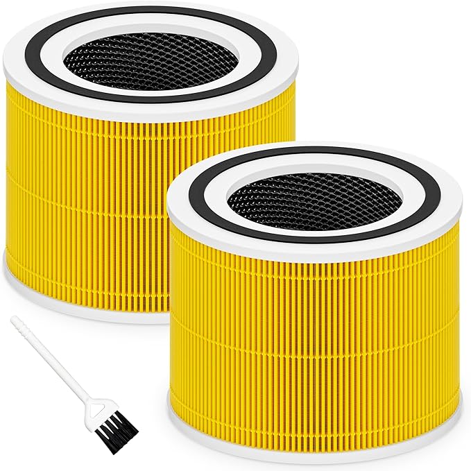 Core 300 Pet Care Replacement Filter for LEVOIT Core 300 Core 300S Core 300-P Core 300S-P Air Purifier, 3-in-1 High Efficiency Activated Carbon, Compared to Part # Core 300-RF-PA, 2 Pack, Yellow