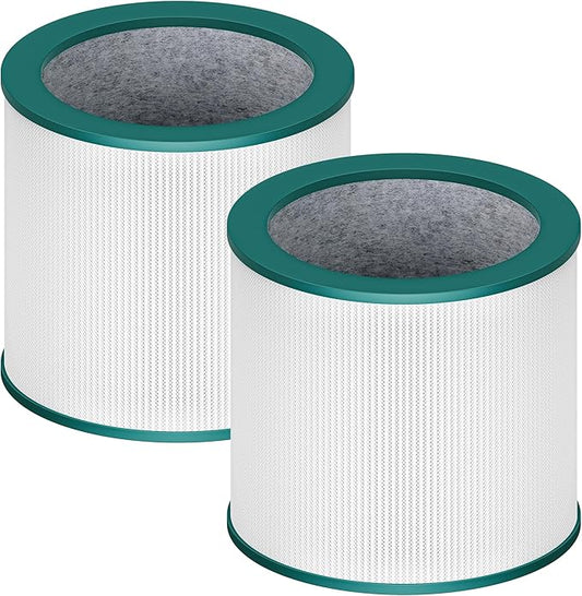 TP01 Filter Replacement for Dyson Tower Purifier Pure Cool Link TP01, TP02, TP03, AM11, BP01, Funmit 360° Combi Activated Carbon Filter, Compared to Part 968126-03, 2 Pack