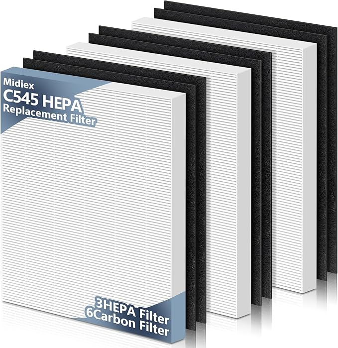 C545 HEPA Replacement Filter S for Winix C545 Air Purifier, Replace Replacement for Winix S Filter Part 1712-0096-00 and 2522-0058-00