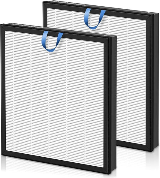Vital 100S Replacement Filter for LEVOIT Vital 100S and Vital 100S-P Air Purifier, High-Efficiency Activated Carbon Filter, Vital 100S-RF, 2 Pack, White