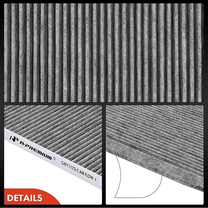 A-Premium Cabin Air Filter with Activated Carbon Compatible with Nissan Altima 2007-2012, Maxima, Murano 2009-2014, Quest 2011-2017, 2.5L 3.5L, Replace# 27277JA000