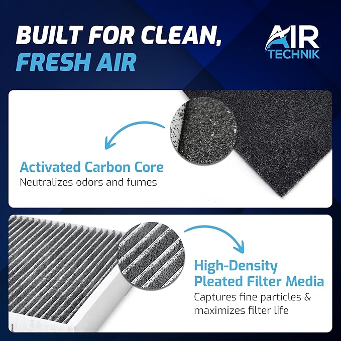 AirTechnik CF10828 Cabin Air Filter w/Activated Carbon | Fits Mercedes-Benz ML350 2006-2012, GL450 2007-2012, R350 2006-2012, GL550 2008-2012, ML350 DIESEL 2010-2012 - 1648300218