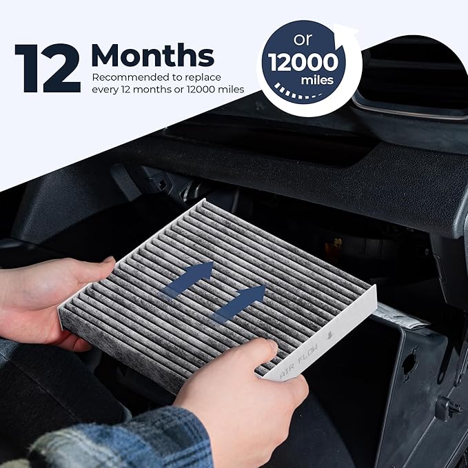 Kootek Cabin Air Filter with Activated Carbon, Fits CP285, CF10285, Compatible with Toyota Camry, Sienna, Subaru Outback, Scion, Tundra, 4Runner, RAV4, Corolla, Highlander, Jaguar, Lexus