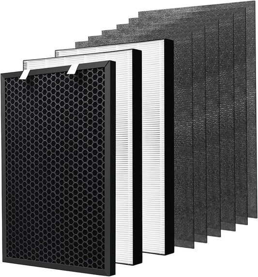 Air220 Air320 Filter Replacement Compatible with Bissell Air320 Air220 2768A 2609A Air Purifier, Include 2 HEPA + 1 Activated Carbon Filter + 6 Pre-Filter, Compare Part # 2677,2678,2804