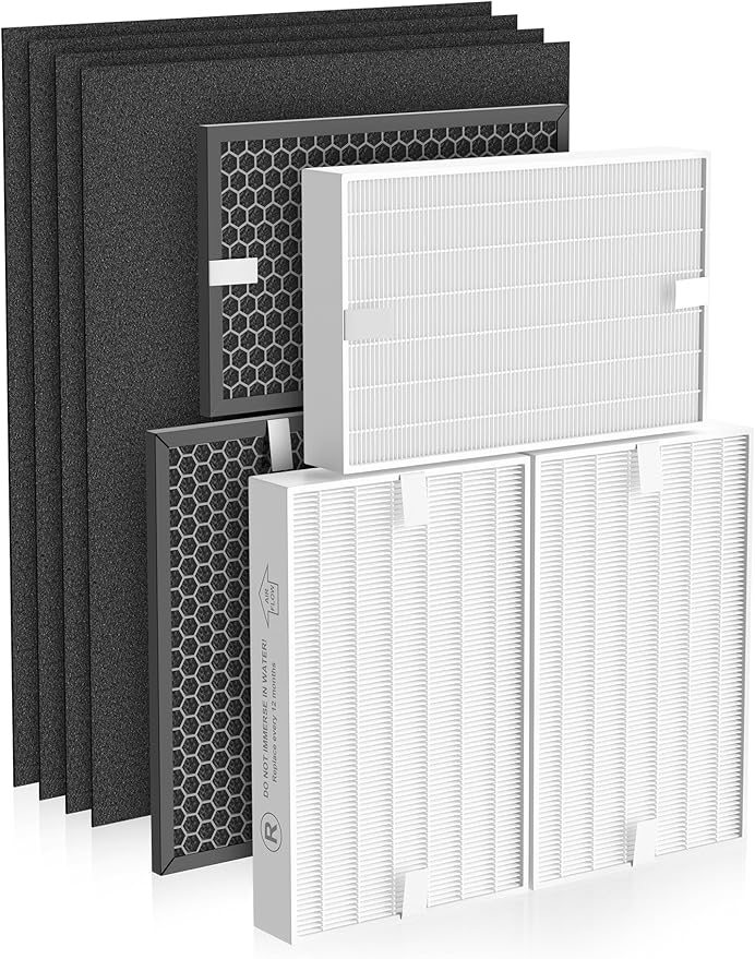 10-Pack HPA5300B Replacement Filter Compatible with Honeywell Air Purifiers HPA5300B HPA5350 HPA3300, 3 R Filters, 3 S VOC Filters and 4 A Pre-Filter, Part# HRF-R3, HRFSC1, HRF-A300 & HRF-ARVP300