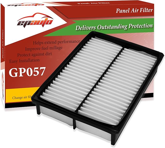 EPAuto GP057 (CA12057) Engine Air Filter, Replacement for Hyundai Elantra, Kona, Elantra GT, Veloster, Kia Forte, Forte5, Soul – Compatible with Select Models 2017–2025, Rigid Panel Filter