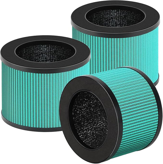 MK01 MK06 Air Filter Replacement Compatible with AROEVE MK01 MK06 Air Puri-Fier, 4-in-1 Air Filter for Tolife TZ-K1, for Kloudi DH-JH01 Air Puri-Fier, Pet Dander Version, Green, 3 Pack