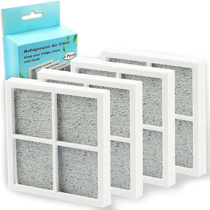LT120F Replacement Refrigerator Air Filter, Refrigerator Filter Replacement Compatible with LG Kenmore Elite 469918, 9918, ADQ73214402, ADQ73214403, ADQ73214404, ADQ73334008 - (4 Pack)