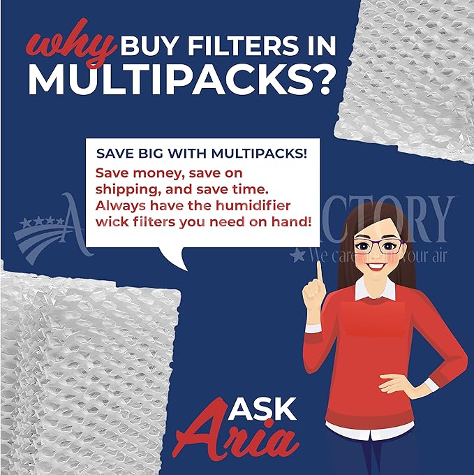 Air Filter Factory Replacement For 14911, 32-14911, ES12 Sears Kenmore Humidifier Wick Filter 4-Pack
