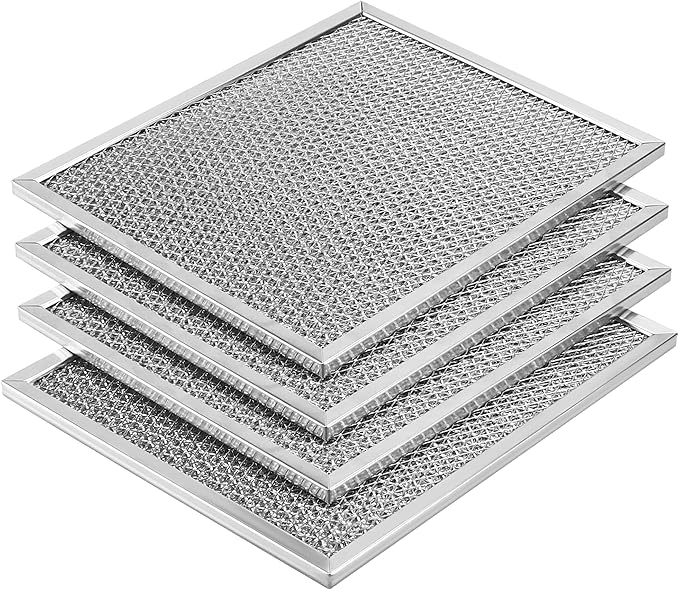 AMI PARTS Aluminum Range Hood filter 97006931 Replacement Compatible with Bro-an Nu-tone Range Hood Grease Filter PART#S97006931 (10-1/2 x 8-3/4 in) BP29, 88150, 99010121(4-pack)