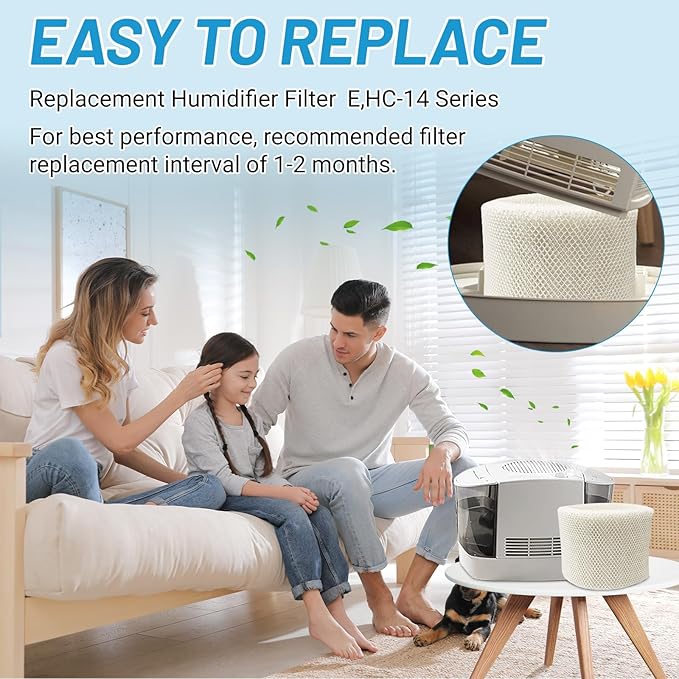 Lemige 3 Pack HC14 Filter E Replacement for Honeywell humidifier HC-14 Series HC-14V1 HC-14 HC-14N, Models HCM-6009 HCM-6011 HEV680 HEV685 Series
