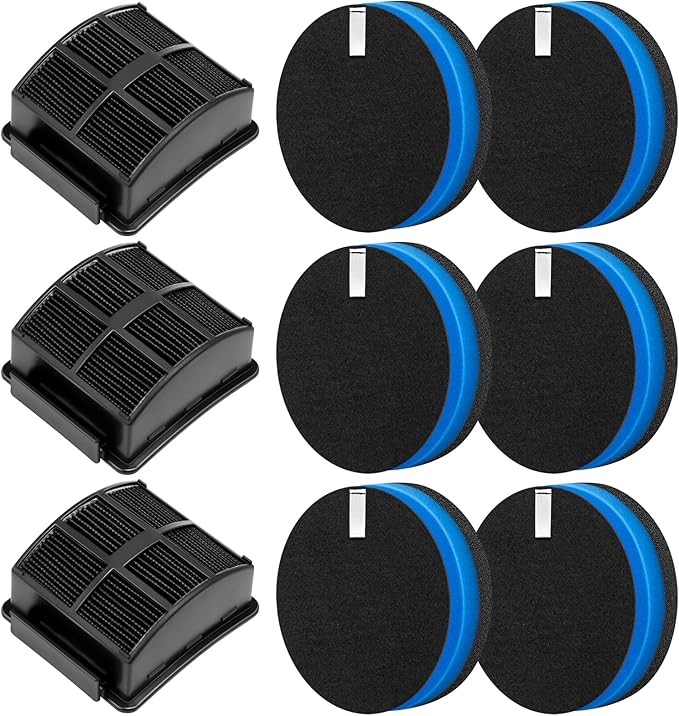 2998 Filter Replacement Kit Compatible with Bissell 2998 Multiclean Lift-Off Pet Vacuum, Fit for Bissell 2998 2999 2849 3000 3057 28492 31259 3399 2852 31269 3125W Vacuum, Part 1625641 (3+6 Pack)
