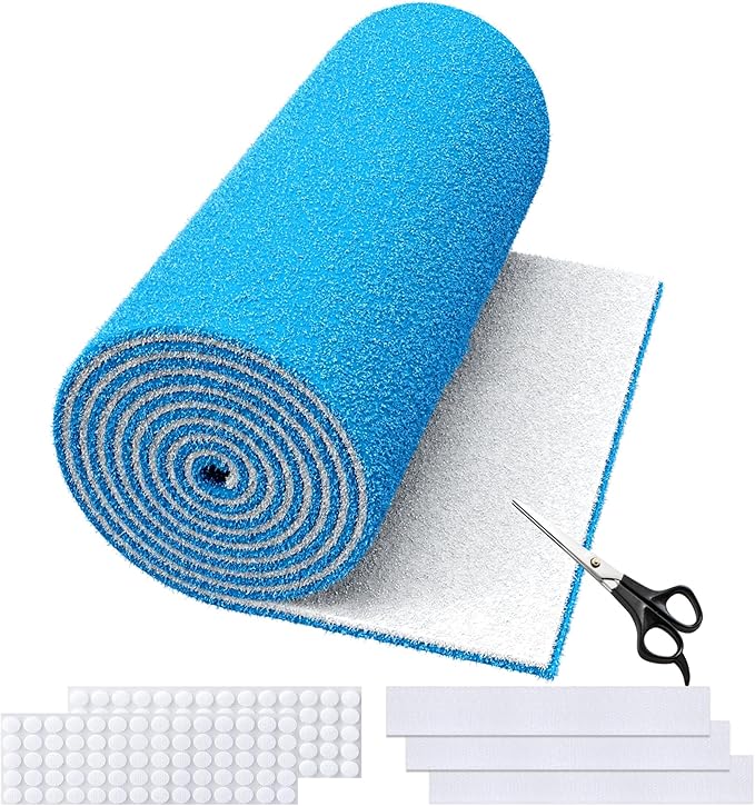 Air Vent Filters,20"x140"Cut to Fit Air Filter Material (120+Filters),MERV 8 Electrostatic Vent Filter for Home Floor Registers,RVand Wall HVAC Furnace,With 48PCs Adhesive Hook Tape