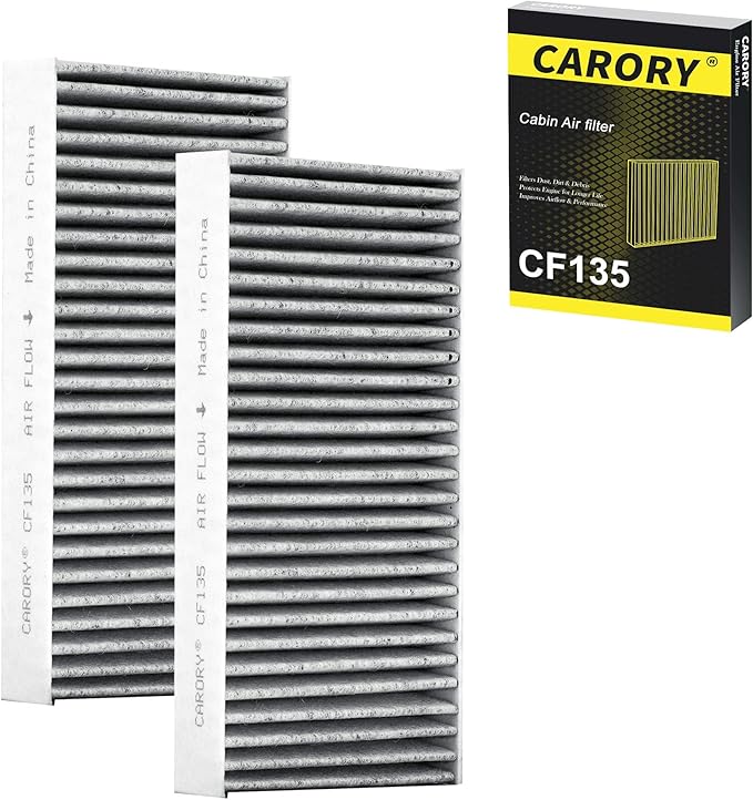 Cabin Air Filter w/Activated Carbon for Honda Civic (2001-2005), CR-V (2002-2006), Element (2003-2011), Acura RSX (2002-2006), EL, OE# 80292-S5A-003, 80292-S5D-406, CF10135,XC15439