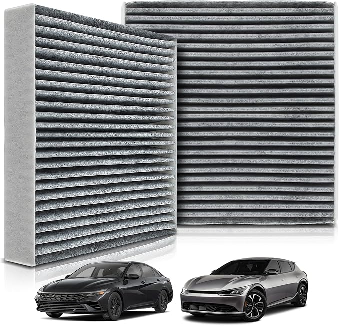 97133-L0000 Cabin Air Filter Fit for Hyundai Sonata Elantra Kona Electric Tucson Santa Cruz Fe Ioniq 5 6 for Kia EV6 EV9 K4 K5 Niro EV Sorento Sportage for Genesis GV60 2020-2025 2 pcs