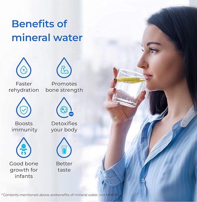 Waterdrop MNR35 Remineralization Filter, 1/4" Quick Connect Mineral Filter for Reverse Osmosis System, Restore Essential Minerals for RO System, RO Mineral, Under Sink Water Filtration