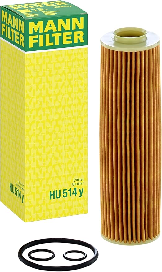 Mann Filter HU 514 y Cartridge Oil Filter Replacement Compatible With Mercedes-Benz C250 (2012-2015), SLK250 (2012-2015)