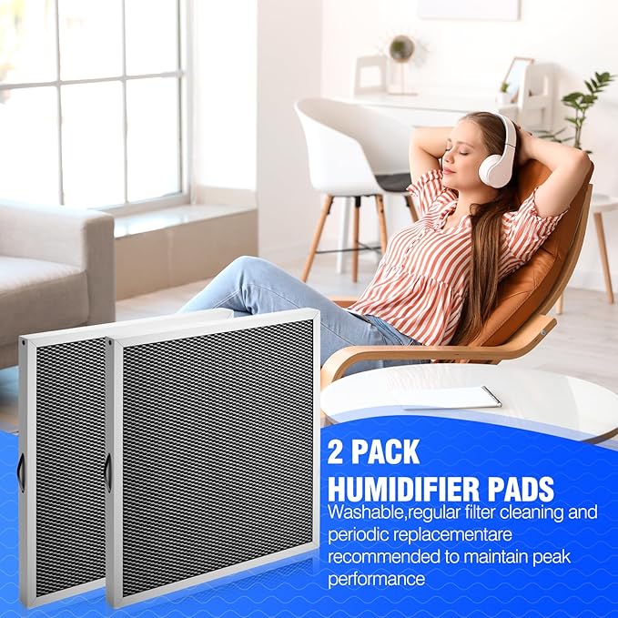 Dehumidifier Filter MERV 8 Washable 5881 Replancement for AprilAire Whole Home Dehumidifier Models E080, E100 8192A 12”x13.5”x1” Pack 2